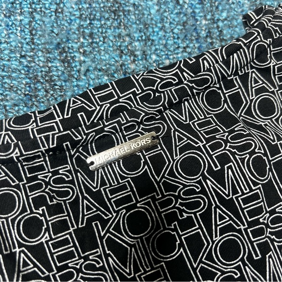 Michael Kors Spell Out Logo T-Shirt Dress in Black White Petite Medium - Picture 4 of 5